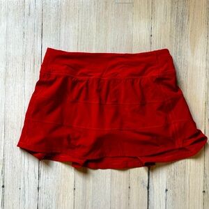Lululemon Pace Rival Midrise Skort Dark Red Size 4